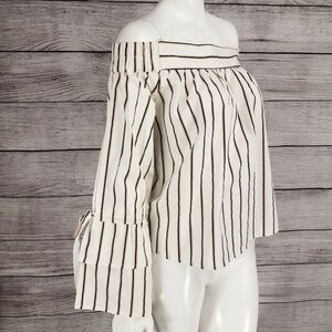 EAM Stylish Off-Shoulder 100% Cotton Top - Size M